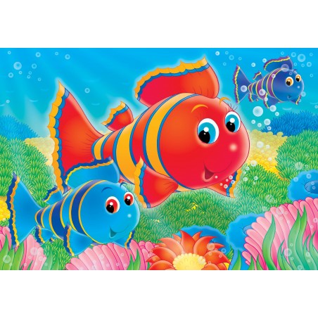 Affiche poster poissons multicolore 1945458