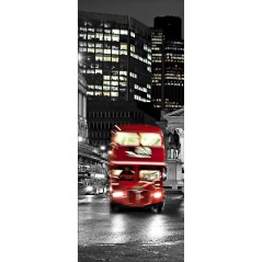 Stickers porte Londres bus design