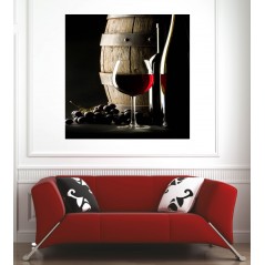 Affiche poster tonneau vin