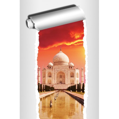 Sticker Trompe l'oeil déco Temple Taj Mahal