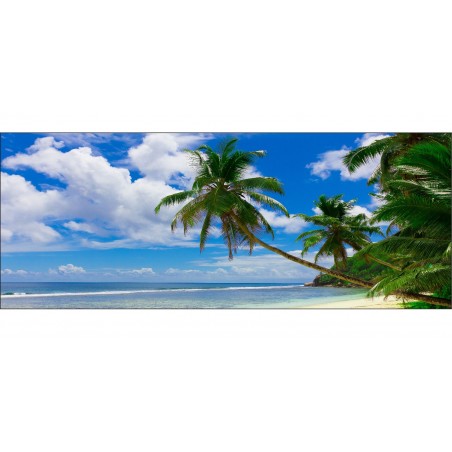 Stickers tête de lit Palmiers plage Antilles