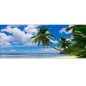 Stickers tête de lit Palmiers plage Antilles