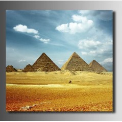Tableaux toile déco carré Egypte Pyramide - Livré en kit prêt à monter