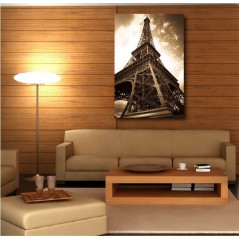 Tableaux toile déco rectangle verticale Tour Eiffel 