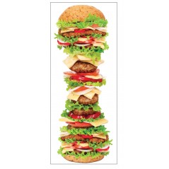 Sticker frigo déco Hamburger géant 70x170cm