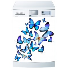 Sticker pour Lave Vaisselle Papillons bleutés