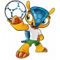 Stickers autocollant mascotte coupe du monde Brésil