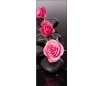Stickers porte Roses Galets