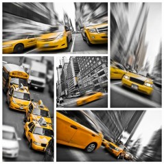 Stickers boite aux lettres New York Taxi 30x30cm