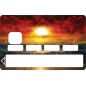 Stickers Carte bleue - Carte bancaire - CB Couché de soleil