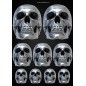 Stickers autocollants Moto Skull Format A3