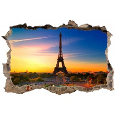 Stickers muraux 3D Paris Tour Eiffel 23839