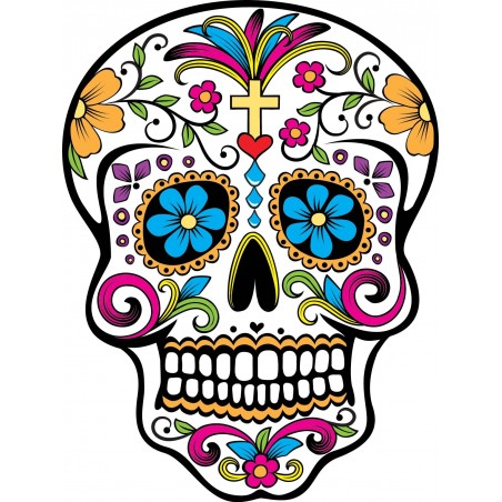 Stickers Tête de mort mexicaine