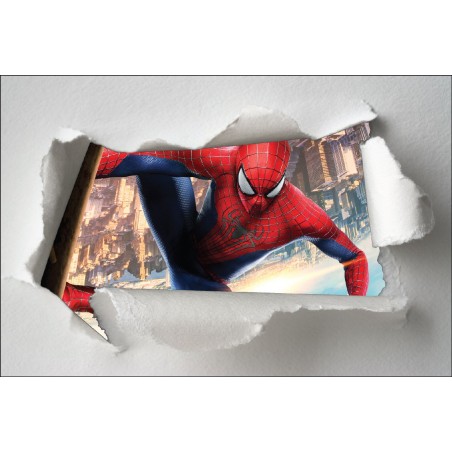 Stickers enfant papier déchiré Spiderman réf 7630