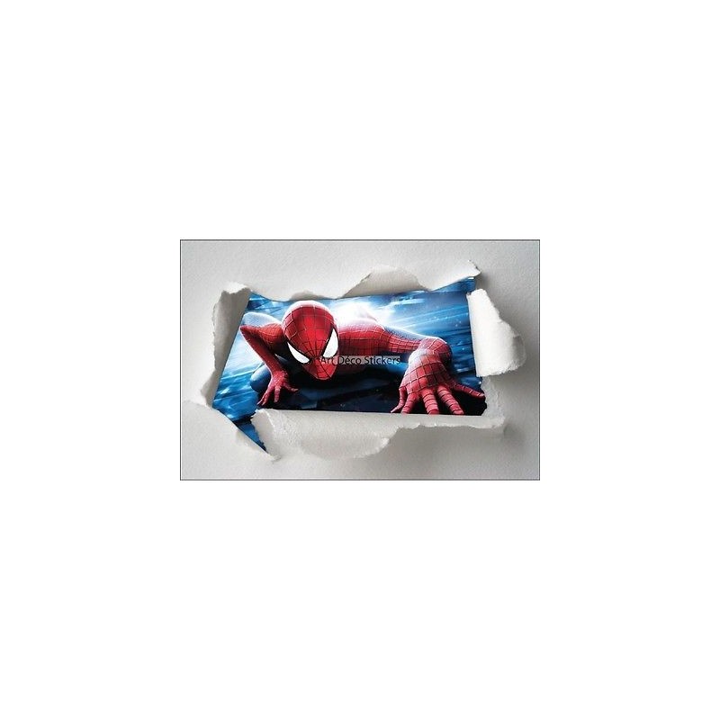 Stickers enfant papier déchiré Spiderman réf 7629