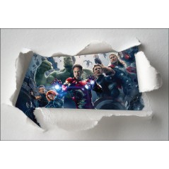 Stickers enfant papier déchiré Avengers réf 7620