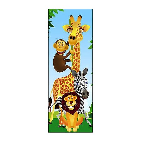 Sticker enfant animaux pour porte plane ou mural réf702