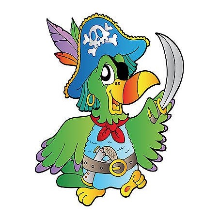 Sticker enfant Perroquet Pirate réf 820