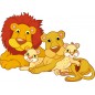 Sticker enfant famille Lion réf 915