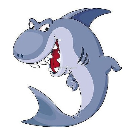 Sticker enfant Shark réf 917 (Dimensions de 10 cm à 130cm de hauteur)