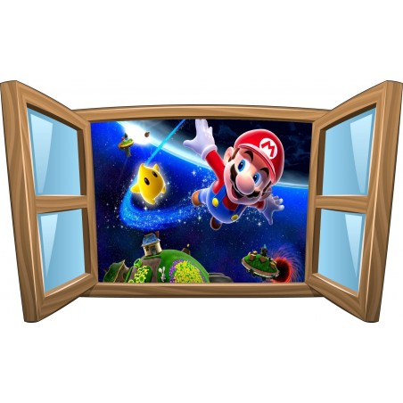 Sticker enfant fenêtre Mario réf 974