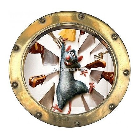 Sticker hublot enfant Ratatouille réf 9554