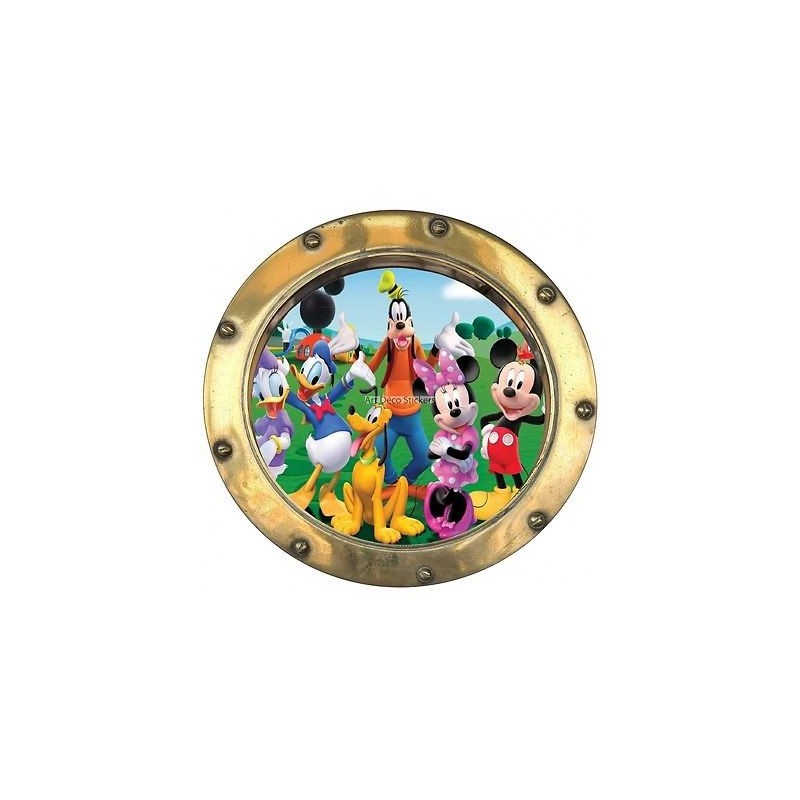 Sticker hublot enfant La Bande a Mickey 9531