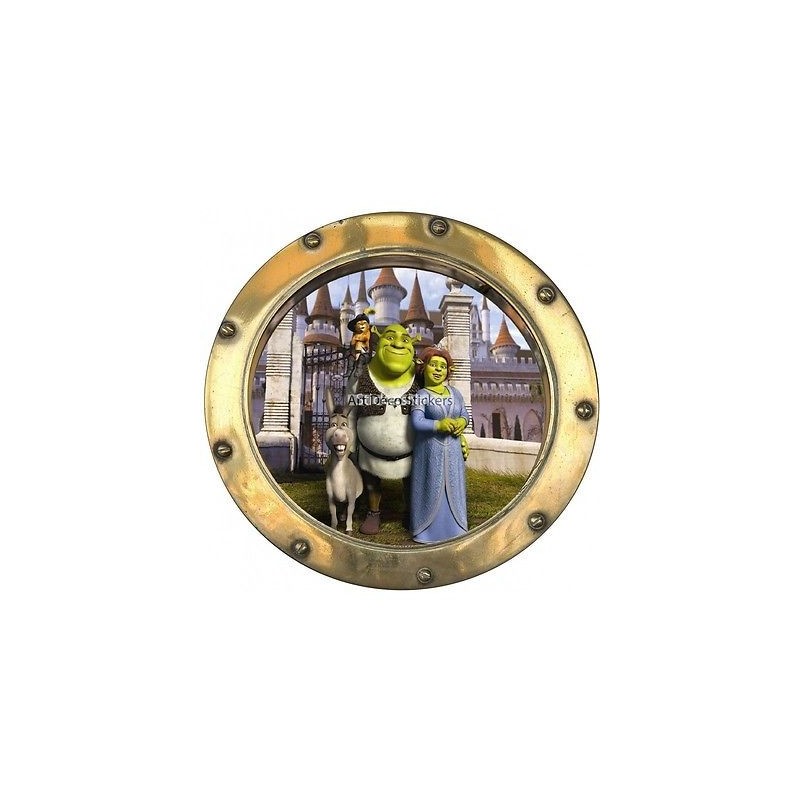 Sticker hublot enfant Shrek 9526