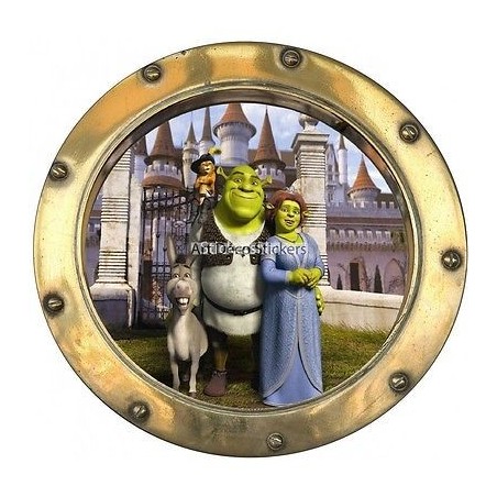 Sticker hublot enfant Shrek 9526