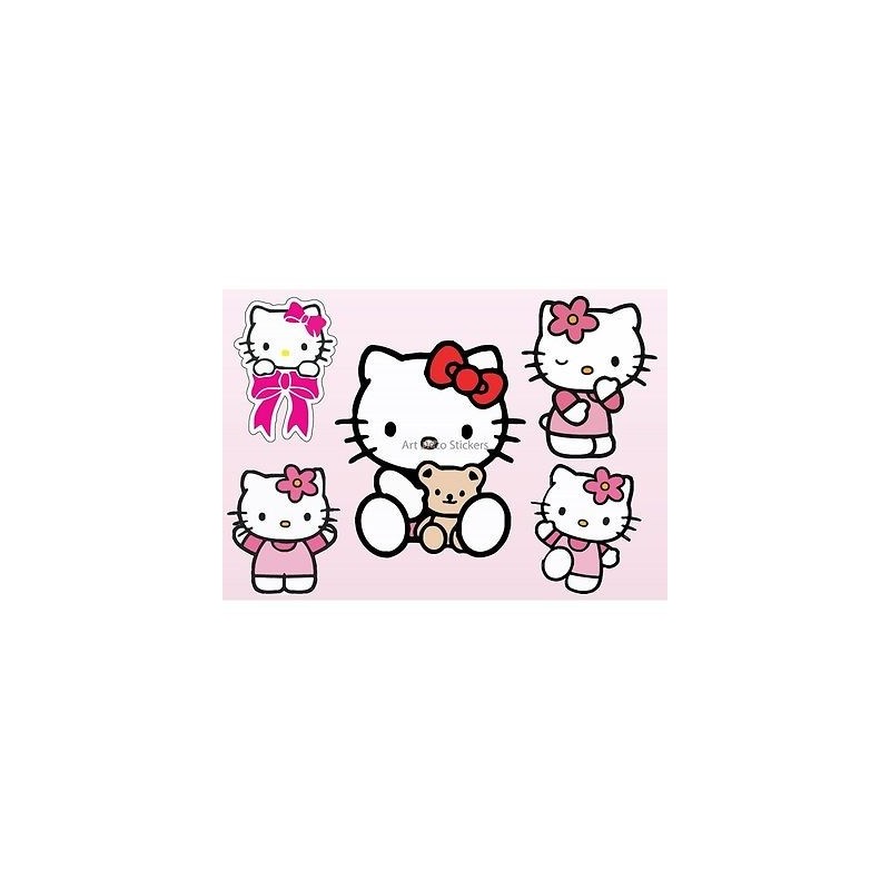 Stickers enfant planche de stickers Hello Kitty réf 9540