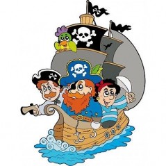 Sticker enfant Bateau et Pirates Bateau et Pirates