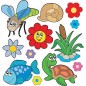 Stickers kit enfant planche de stickers Animaux réf 3686 