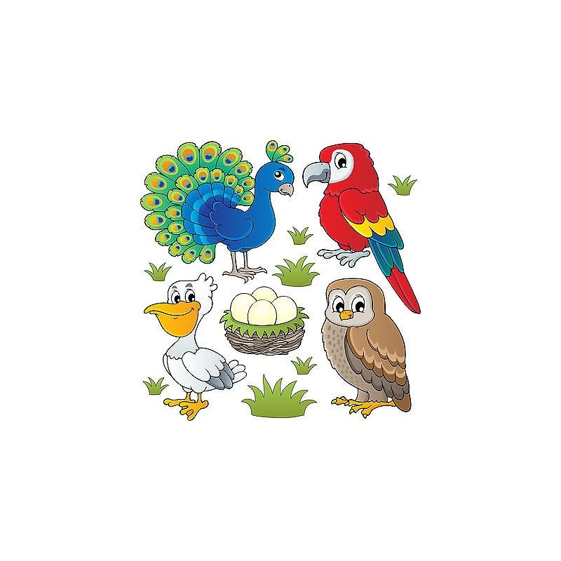 Stickers kit enfant planche de stickers Oiseaux réf 3695