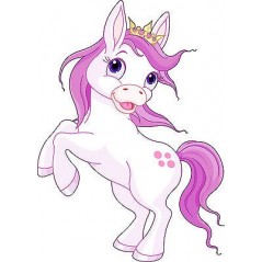 Sticker autocollant enfant Princesse cheval réf 3608