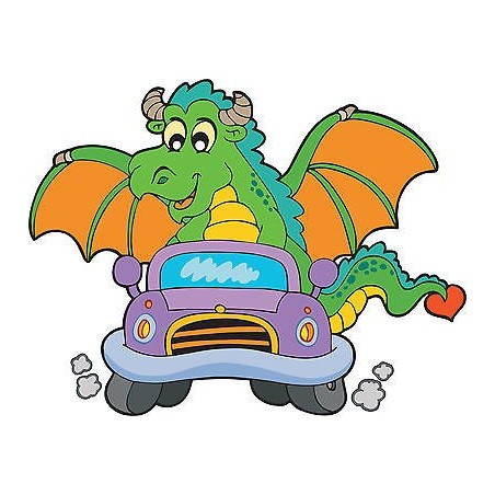 Stickers enfant Dragon voiture réf 3700 