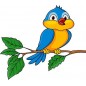 Stickers enfant Oiseau branche réf 3654 (Dimensions de 10cm à 130cm de largeur)