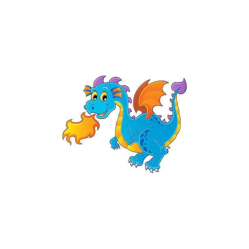 Stickers muraux enfant dragon feu réf 3636