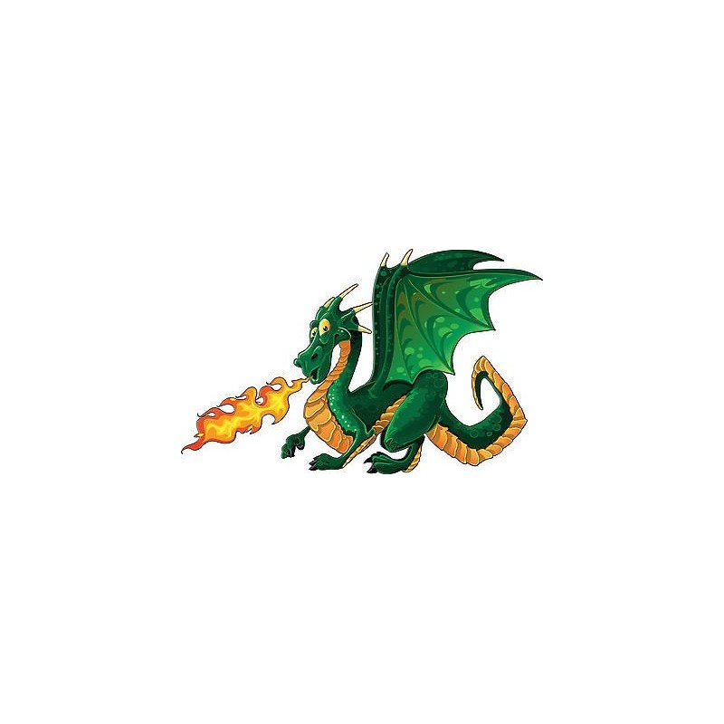 Sticker enfant Petit Dragon réf 3524 (Dimensions de 10 cm à 130cm de largeur)