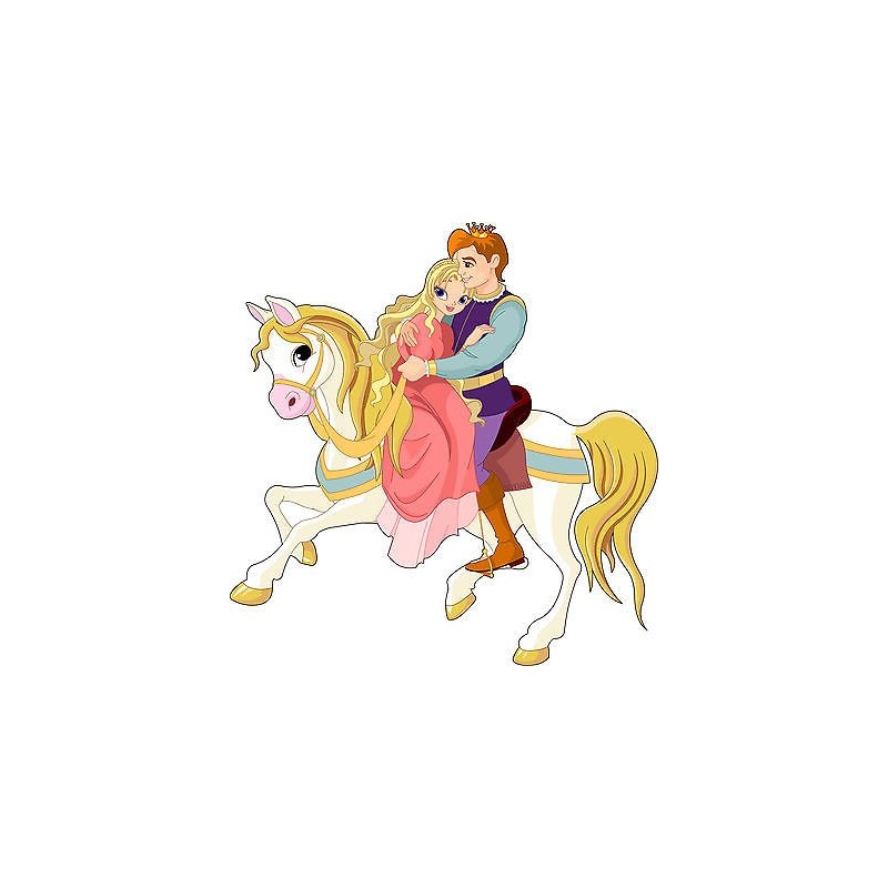 Sticker enfant Prince princesse réf2540