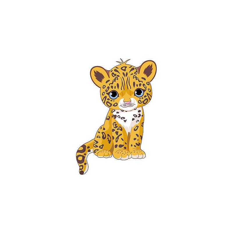 Sticker enfant Bébé Jaguar réf 2535 (Dimensions de 10 cm à 130cm de hauteur)