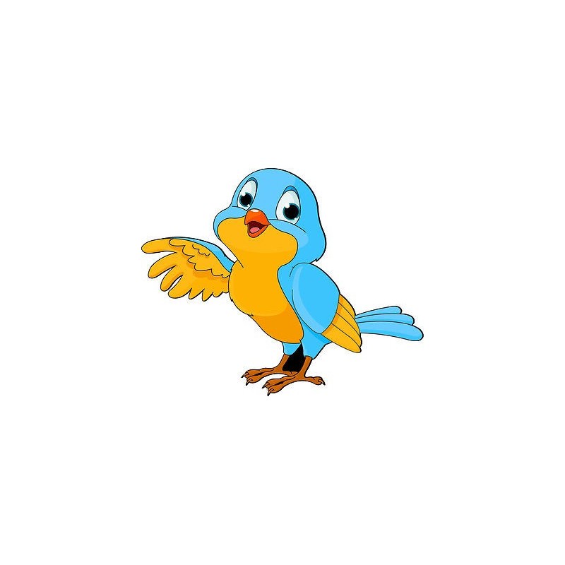 Sticker enfant Oiseau réf 2511 (Dimensions de 10 cm à 130cm de hauteur)