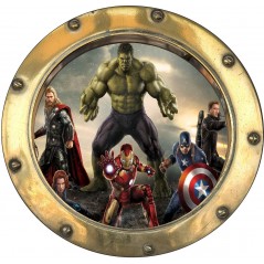 Sticker hublot enfant Avengers 9568