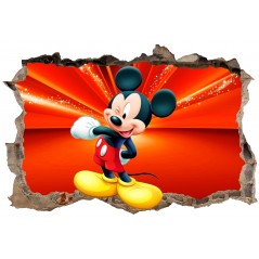 Stickers 3D trompe l'oeil Mickey réf 23241