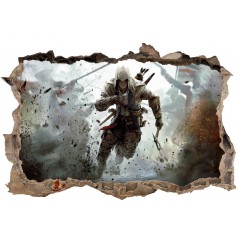 Stickers 3D trompe l'oeil Assassin's Creed réf 23251