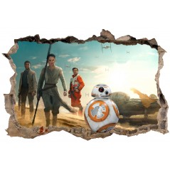 Stickers 3D trompe l'oeil Star Wars réf 23279