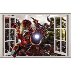 Stickers Iron Man - Stickers muraux fenêtre Iron Man Avengers