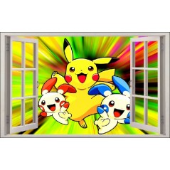 Stickers Pikachu Pokemon - Stickers fenêtre Pokemon