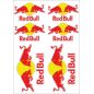 1 Planche de 6 Stickers- Autocollants Red Bull