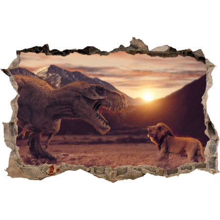 Stickers 3D Dinosaure Lion