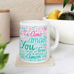 Mug I Love You - Idée cadeau - Tasse en céramique Amour St Valentin